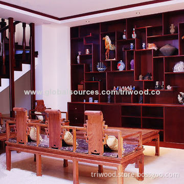 Interior Wooden Antique Shelf with Solid Hardwood and Environment-friendly Painting